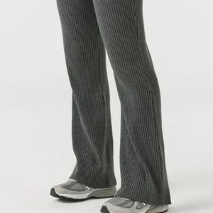 Joah Brown Charcoal Gray Rib Pants S/M